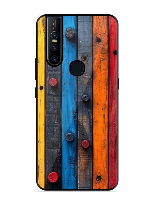 Rainbow Plank Glossy Soft Edge Case for Vivo V15 Chachhi