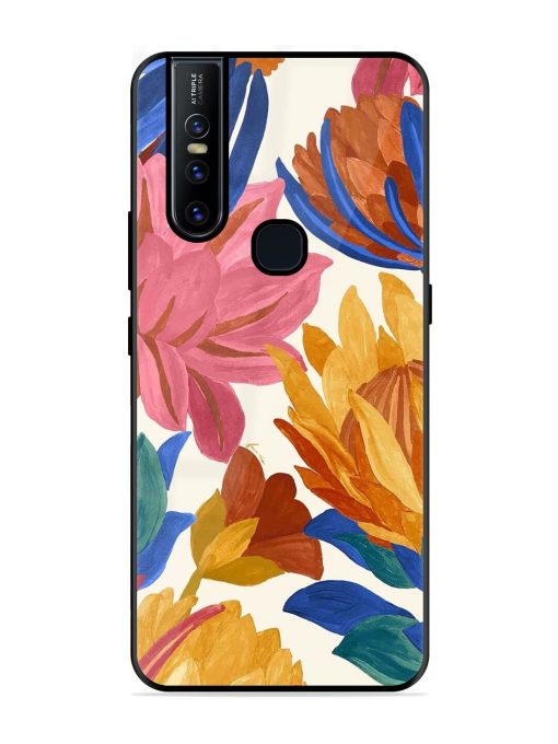 Blooming Tapestry Glossy Soft Edge Case for Vivo V15 Chachhi