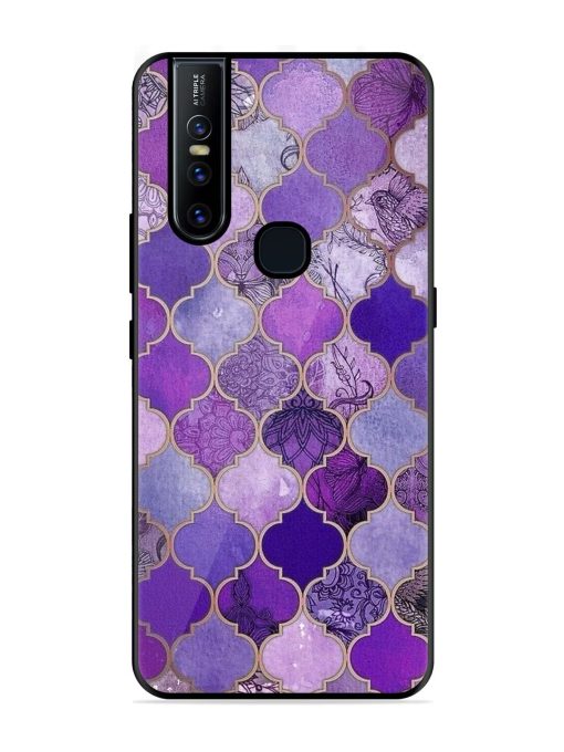 Purple Mosaic Magic Glossy Soft Edge Case for Vivo V15 Chachhi