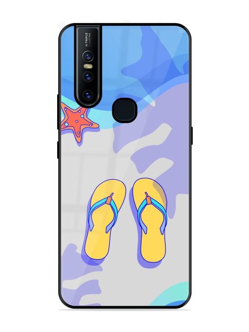 Sandy Toes And Salty Seas Glossy Soft Edge Case for Vivo V15 Chachhi