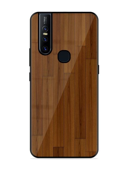 Warm Woodgrain Glossy Soft Edge Case for Vivo V15 Chachhi