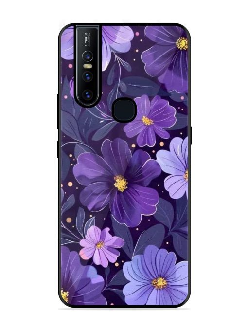 Purple Paradise Glossy Soft Edge Case for Vivo V15 Chachhi