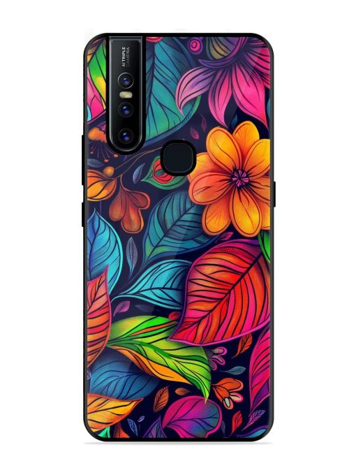 Rainbow Of Blooms Glossy Soft Edge Case for Vivo V15