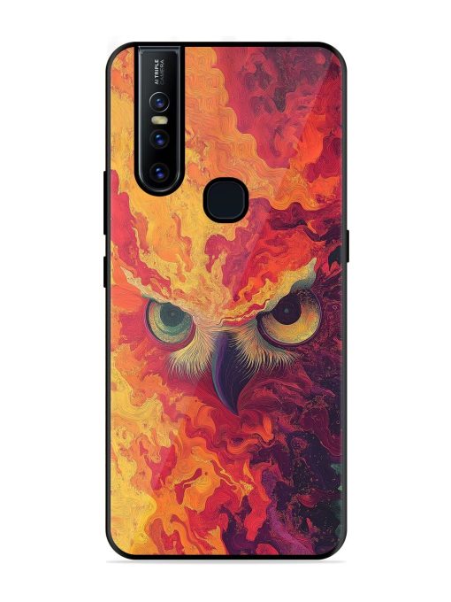 Fiery Owl Glossy Soft Edge Case for Vivo V15 Chachhi