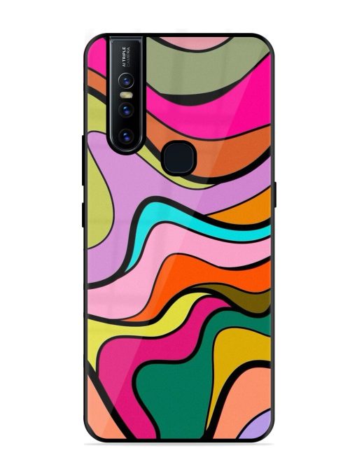 Wavy Wonder Glossy Soft Edge Case for Vivo V15 Chachhi