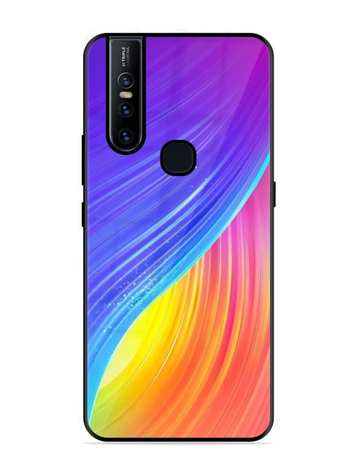 Neon Swirl Glossy Soft Edge Case for Vivo V15 Chachhi