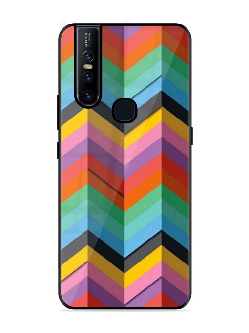 Colorful Zigzag Glossy Soft Edge Case for Vivo V15 Chachhi