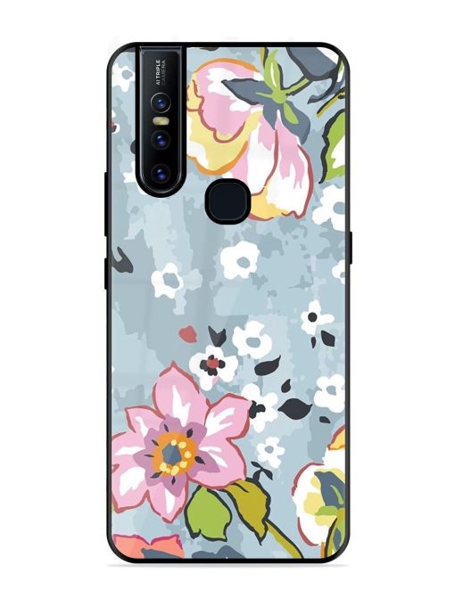 Floral Fantasy Glossy Soft Edge Case for Vivo V15 Chachhi