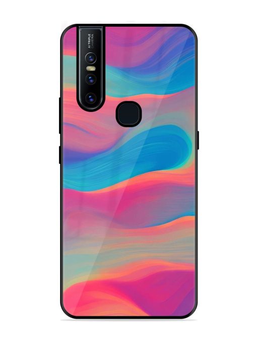 Wavy Wonder Glossy Soft Edge Case for Vivo V15 Chachhi