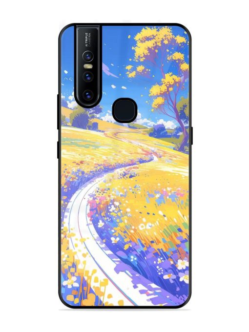 Vibrant Spring Meadow Glossy Soft Edge Case for Vivo V15 Chachhi