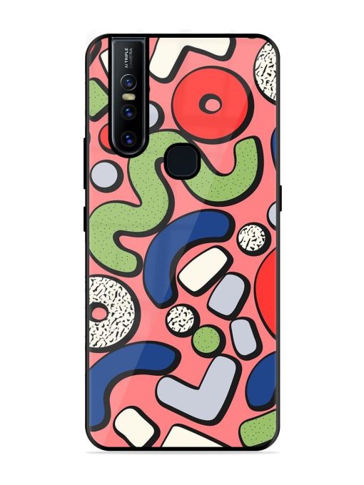 Groovy Geometric Shapes Glossy Soft Edge Case for Vivo V15 Chachhi