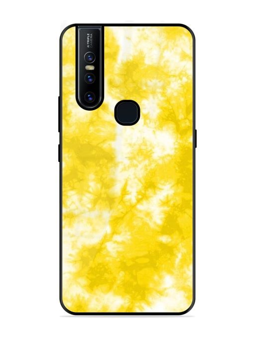 Golden Tie-Dye Twirl Glossy Soft Edge Case for Vivo V15 Chachhi