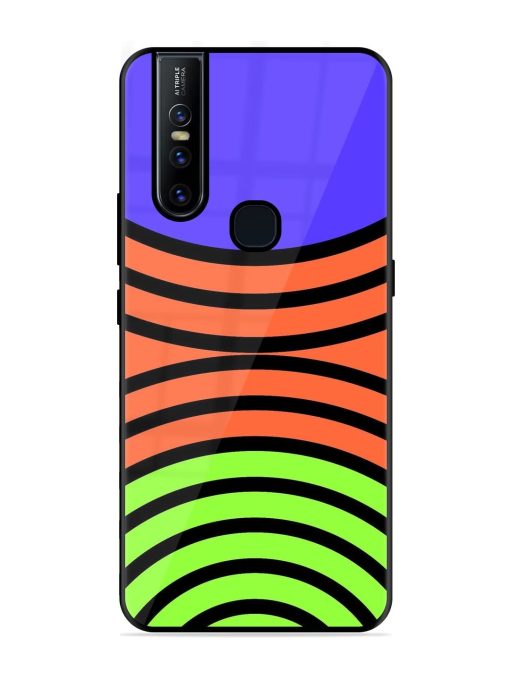 Psychedelic Stripe Symphony Glossy Soft Edge Case for Vivo V15 Chachhi