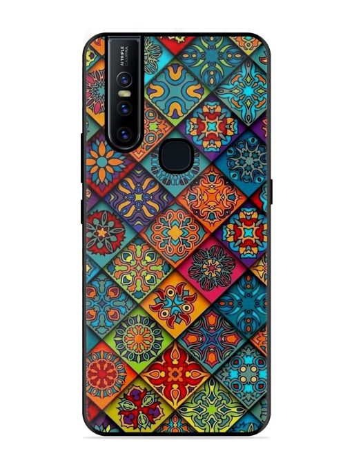 Patchwork Mandala Mosaic Glossy Soft Edge Case for Vivo V15 Chachhi