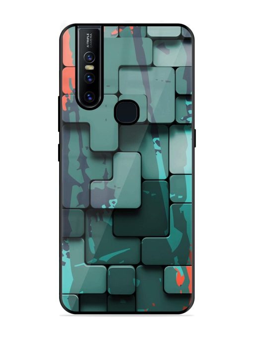 Abstract Geometric Mosaic Glossy Soft Edge Case for Vivo V15 Chachhi