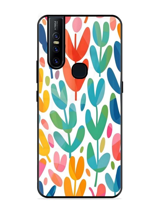 Rainbow Of Blooms Glossy Soft Edge Case for Vivo V15 Chachhi