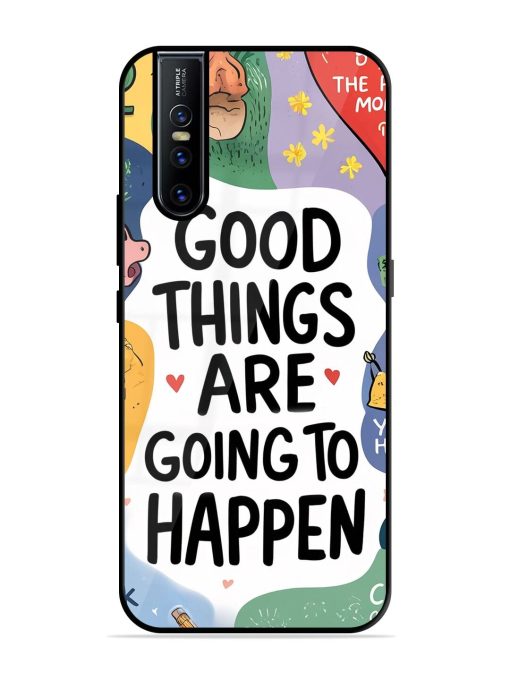 Uplifting Scribbles Glossy Soft Edge Case for Vivo V15 Pro