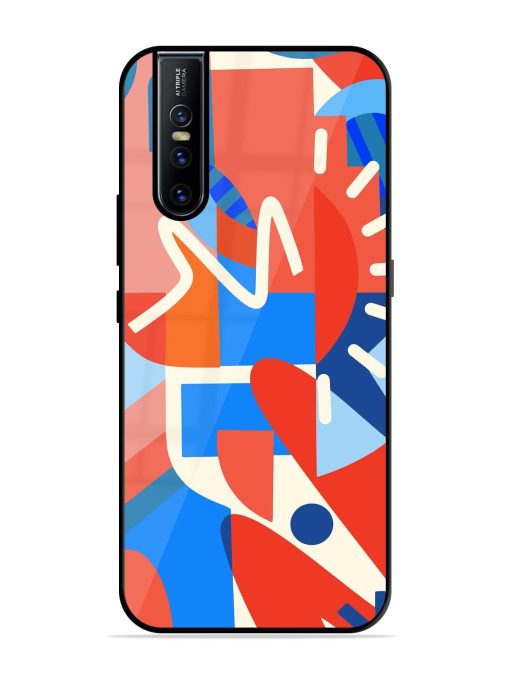 Abstract Harmony Glossy Soft Edge Case for Vivo V15 Pro