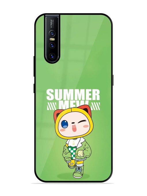 Purrfect Summer Glossy Soft Edge Case for Vivo V15 Pro