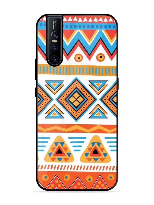 Vibrant Tribal Pattern Glossy Soft Edge Case for Vivo V15 Pro