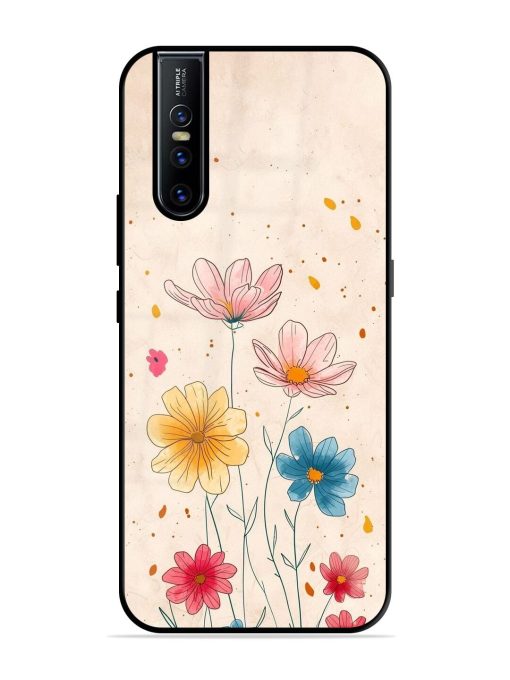 Delicate Bloom Glossy Soft Edge Case for Vivo V15 Pro