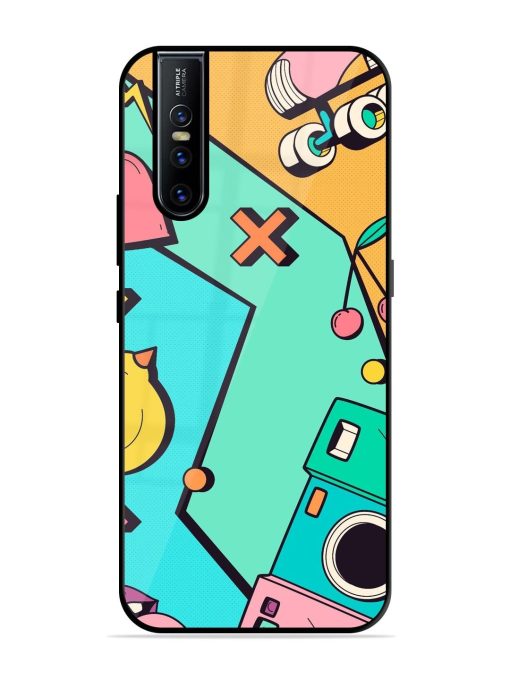 Retro Remix Glossy Soft Edge Case for Vivo V15 Pro