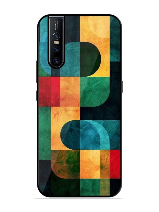 Geometric Harmony Glossy Soft Edge Case for Vivo V15 Pro