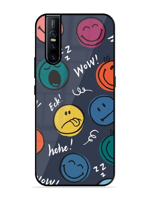 Emoticon Parade Glossy Soft Edge Case for Vivo V15 Pro