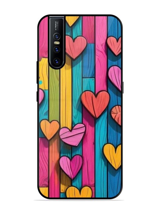 Rainbow Of Hearts Glossy Soft Edge Case for Vivo V15 Pro