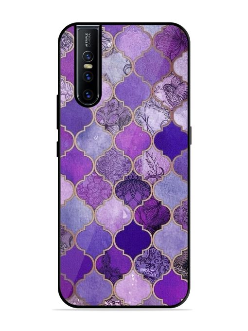 Purple Mosaic Magic Glossy Soft Edge Case for Vivo V15 Pro