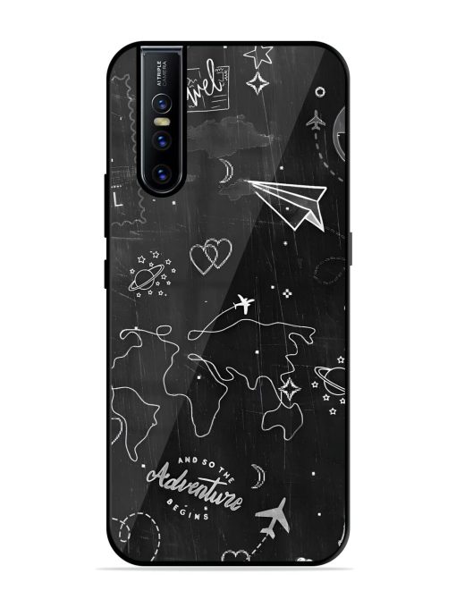 Wanderlust Sketchbook Glossy Soft Edge Case for Vivo V15 Pro