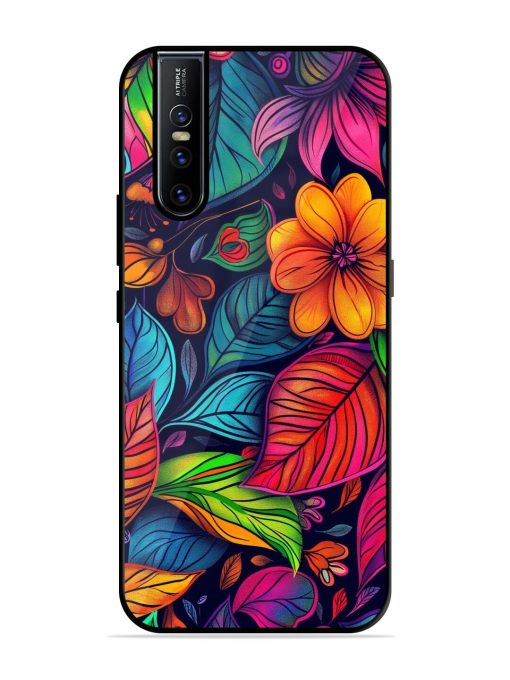 Rainbow Of Blooms Glossy Soft Edge Case for Vivo V15 Pro