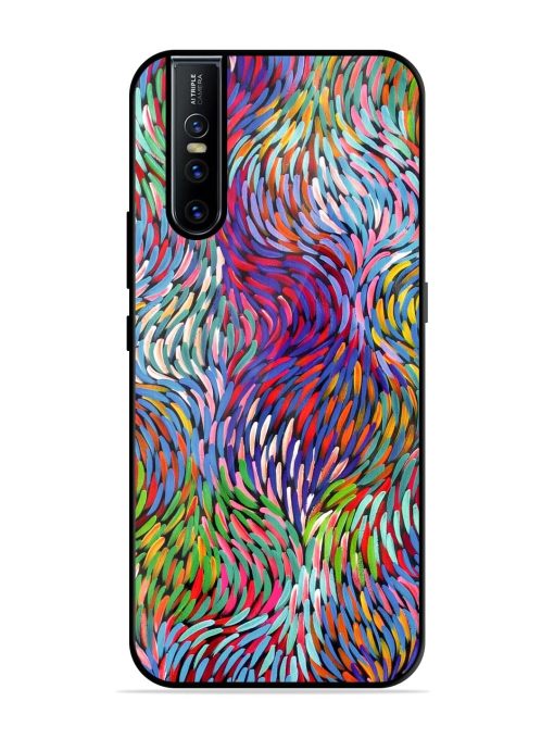 Vibrant Waves Glossy Soft Edge Case for Vivo V15 Pro