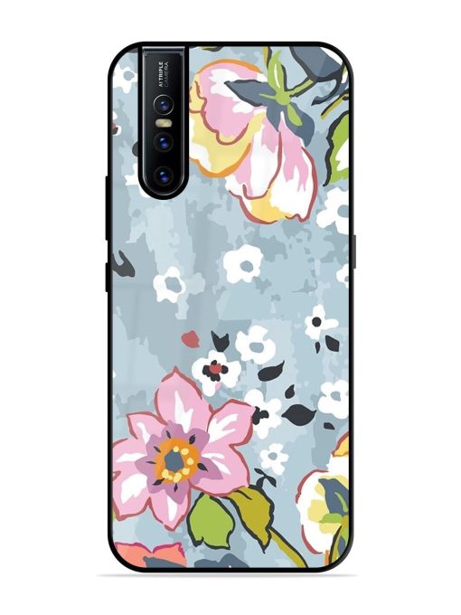 Floral Fantasy Glossy Soft Edge Case for Vivo V15 Pro