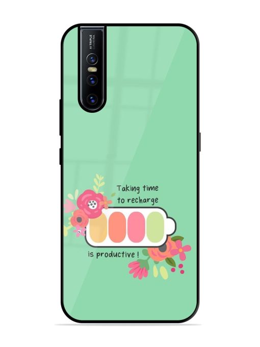 Recharge And Bloom Glossy Soft Edge Case for Vivo V15 Pro