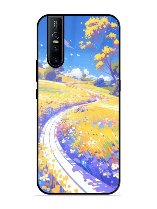 Vibrant Spring Meadow Glossy Soft Edge Case for Vivo V15 Pro