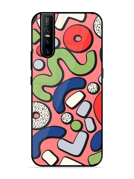 Groovy Geometric Shapes Glossy Soft Edge Case for Vivo V15 Pro