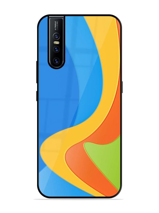 Curvy Color Cascade Glossy Soft Edge Case for Vivo V15 Pro