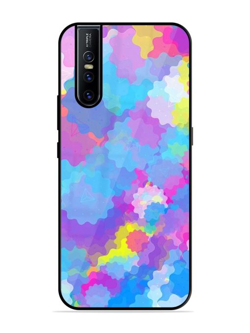 Psychedelic Cloud Burst Glossy Soft Edge Case for Vivo V15 Pro