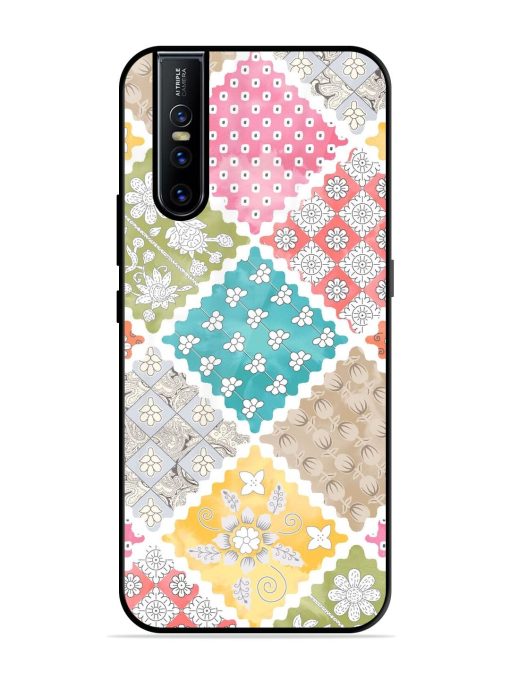 Patchwork Dreamscape Glossy Soft Edge Case for Vivo V15 Pro