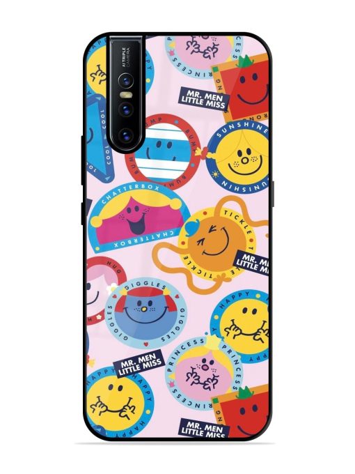 Whimsical Mr. Men & Little Miss Glossy Soft Edge Case for Vivo V15 Pro