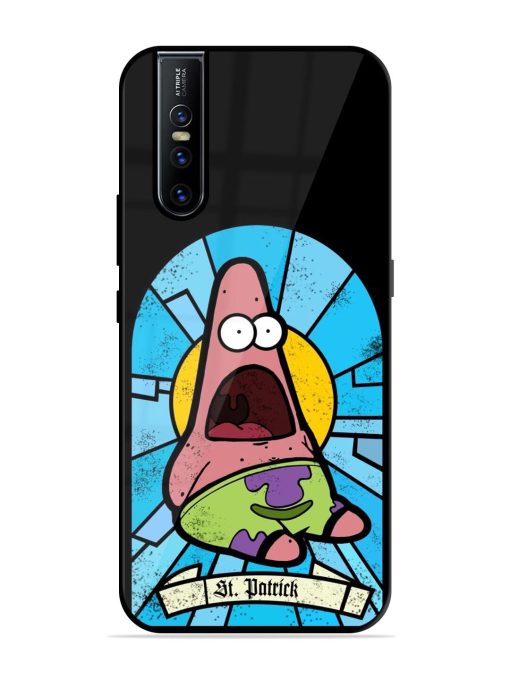 St. Patrick'S Day Stained Glass Patrick Star Glossy Soft Edge Case for Vivo V15 Pro