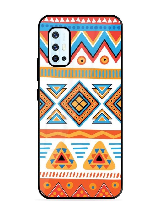 Vibrant Tribal Pattern Glossy Soft Edge Case for Vivo V17 Chachhi