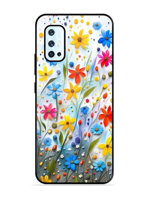 Vibrant Floral Glossy Soft Edge Case for Vivo V17 Chachhi