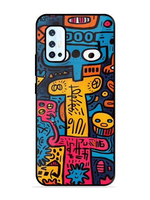 Doodletopia Glossy Soft Edge Case for Vivo V17 Chachhi