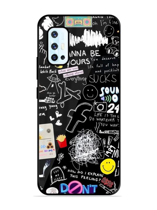 Doodle Diary Glossy Soft Edge Case for Vivo V17 Chachhi