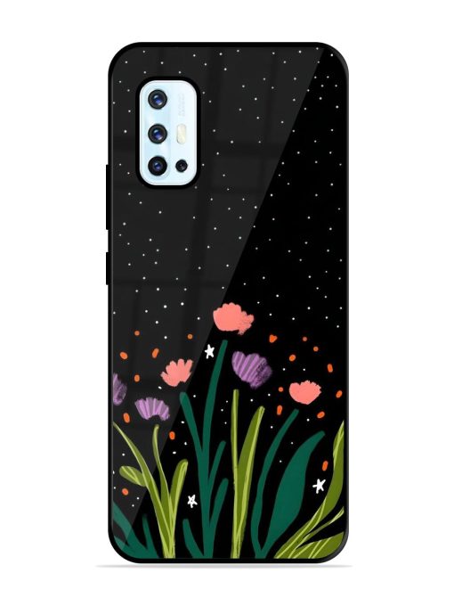 Midnight Bloom Glossy Soft Edge Case for Vivo V17 Chachhi