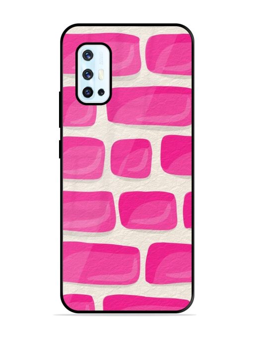 Pink Brick Wall Glossy Soft Edge Case for Vivo V17 Chachhi