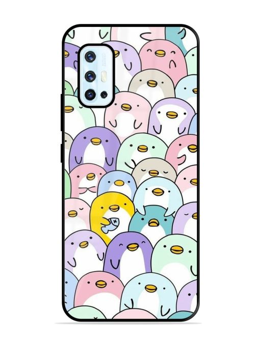 Penguin Party Glossy Soft Edge Case for Vivo V17 Chachhi