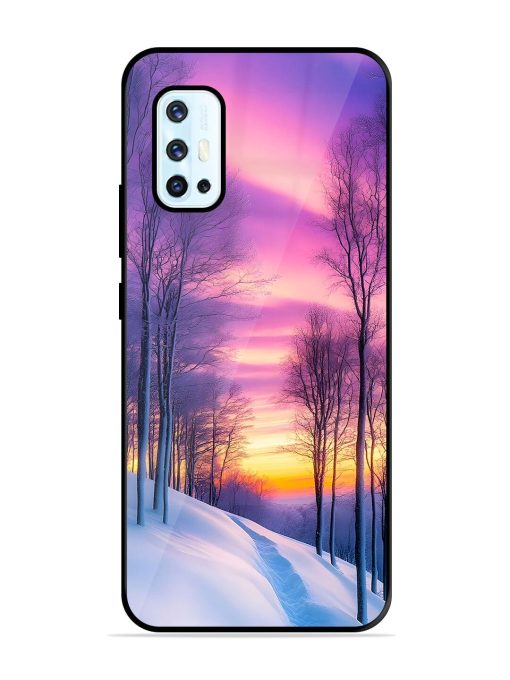 Winter'S Purple Haze Glossy Soft Edge Case for Vivo V17 Chachhi